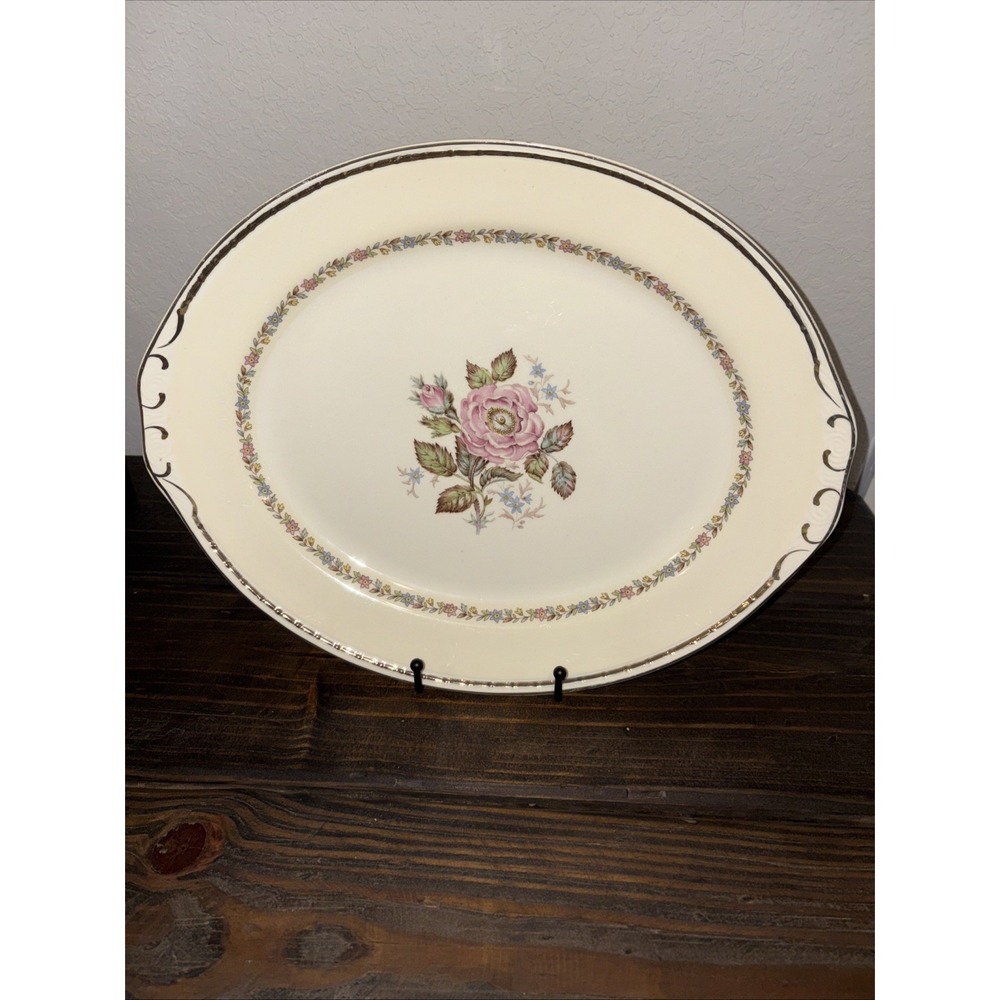 HOMER LAUGHLIN G3388 EGGSHELL GEORGIAN USA 13 1/2" Oval Ham Serving Platter